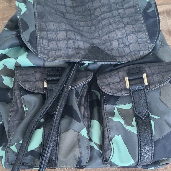 Sam Edelman Camo Backpack with Croc‑Embossed Flap & Gold Hardware main image 6